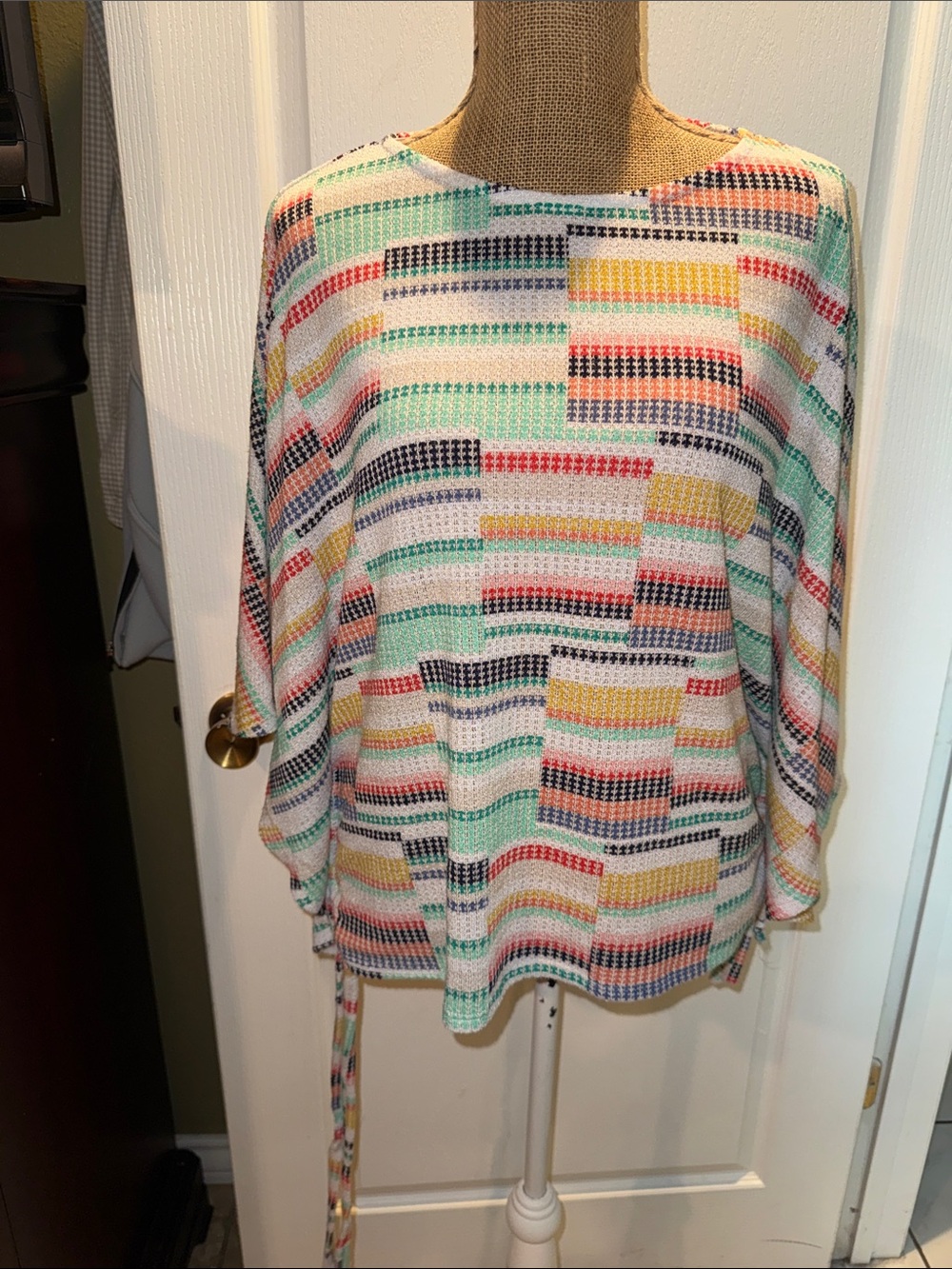 Striped Multicolor Women's Pullover Top